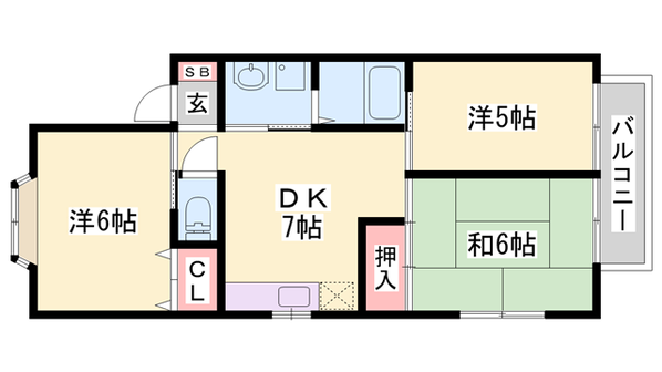 広野ゴルフ場前駅 徒歩12分 2階の物件間取画像